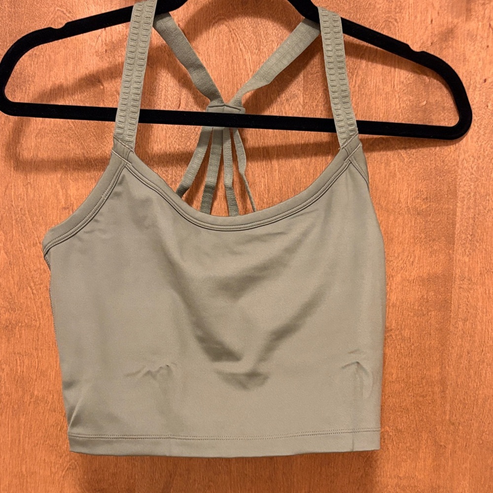 524.Phoenix Malibu Multi Strap Olive Sports Crop